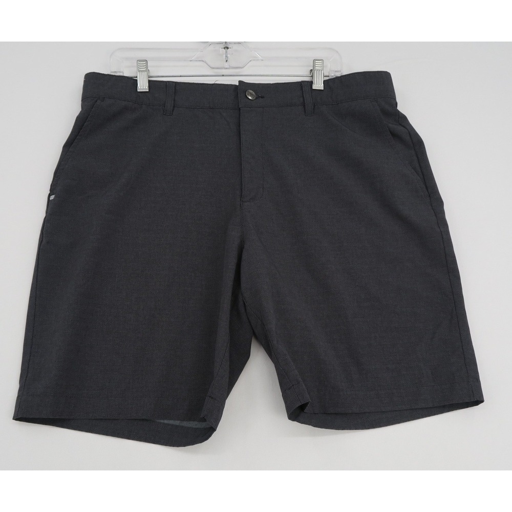 Adidas Mens Golf Shorts Gray Herringbone‎ Performance Flat Front Size 36